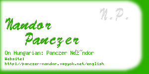 nandor panczer business card